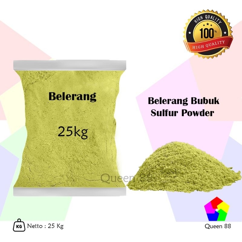 Belerang Bubuk Murni 25 Kg / Sulfur Powder 25 kg / Belerang Murni 25 kg / Belerang Sulfur 25 kg / Be