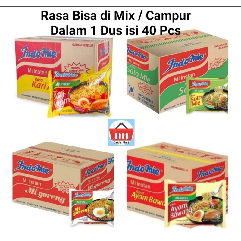 

Indomie Mix / Campur Varian Rasa 1 Dus isi 40 pcs