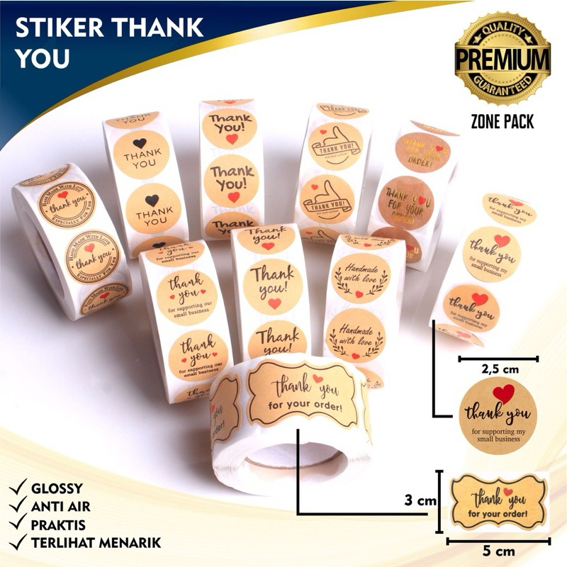 

siap kirim stiker lucu thank u