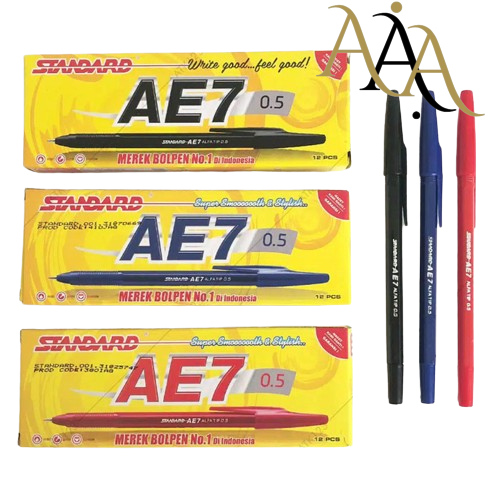 

Per pack - Bolpen Pulpen AE7 Fine 0.5 Isi 12Pcs Standard