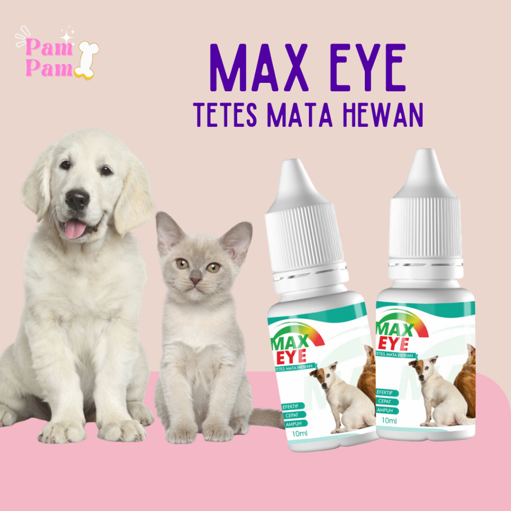 Max Eye Obat Mata Kucing 10 Ml Max eye Obat Tetes Mata Kucing Belekan dan Berair Ampuh 10ml