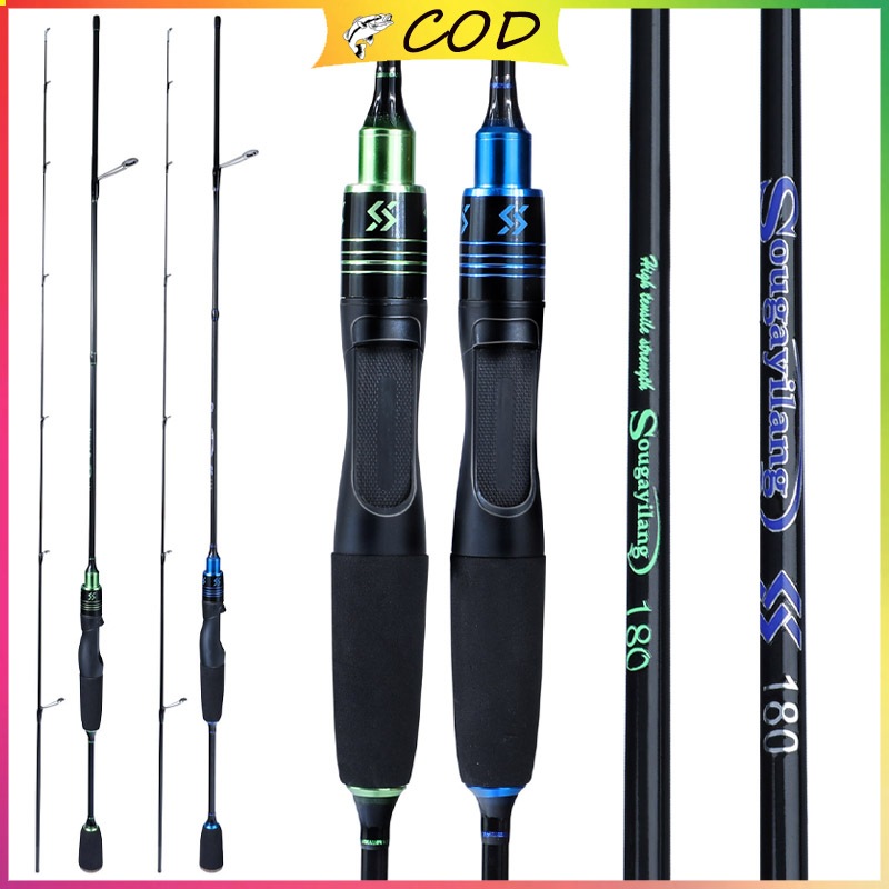 Sougayilang 1.8M / 2.1M UL Spinning / Casting Joran Pancing Dengan Bahan Serat Karbon Untuk Memancin