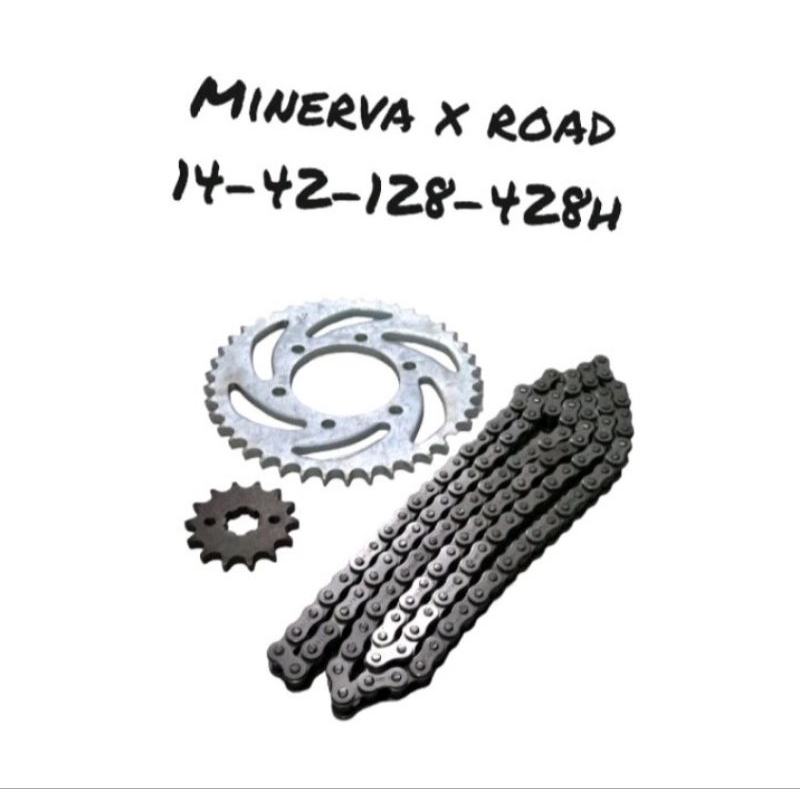 GEARSET GIRSET MINERVA X ROAD 200CC LOBANG 6