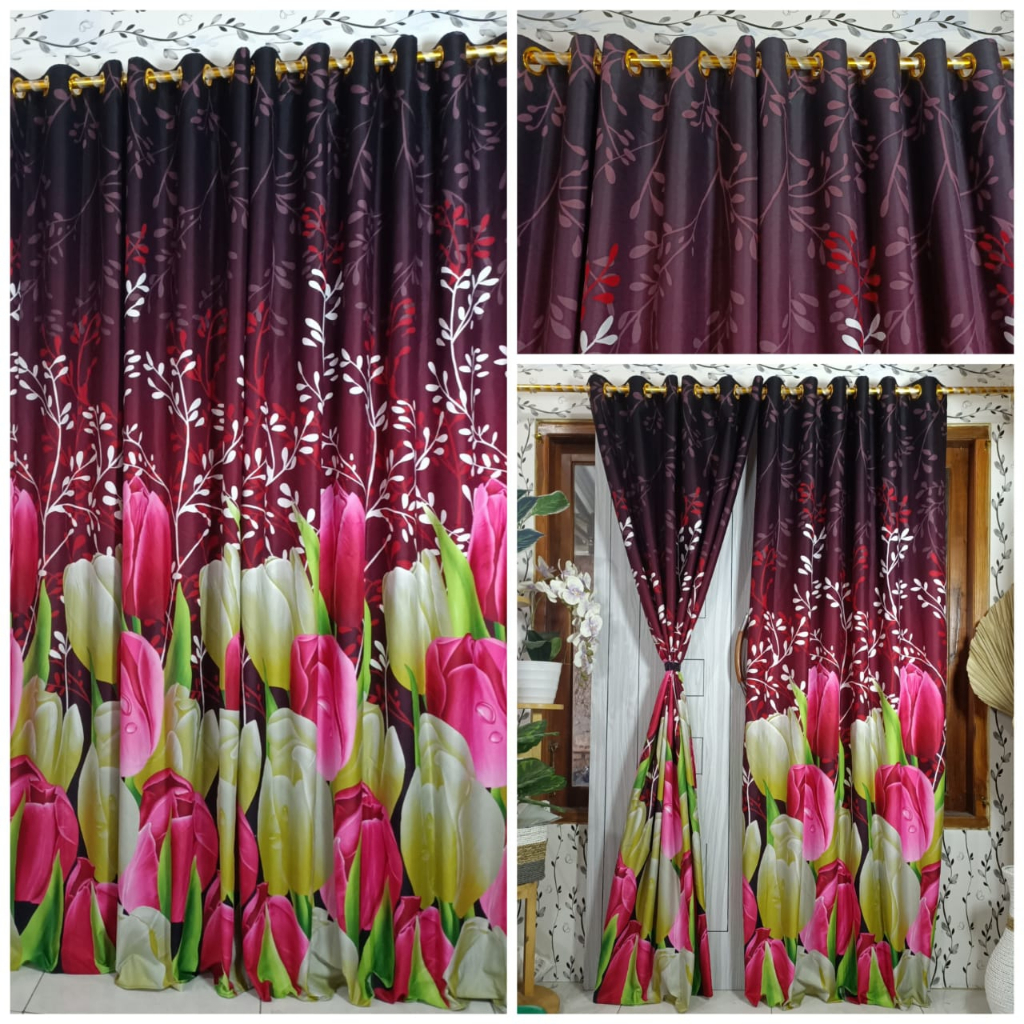 Gorden SMOKRING MOTIF BUNGA UNGU