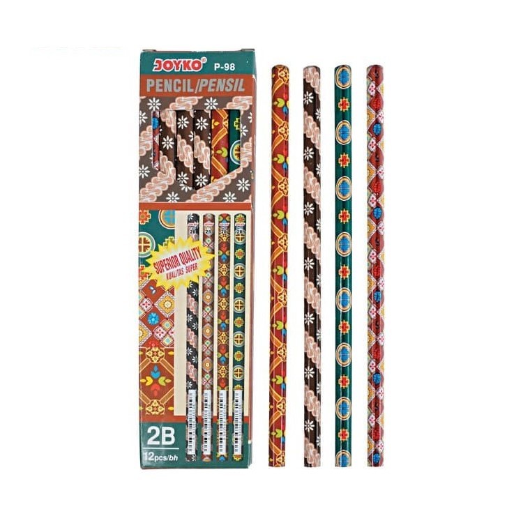 

[PACK] Pensil / Pencils 2B Hitam Motif - Joyko P-98 MURAH