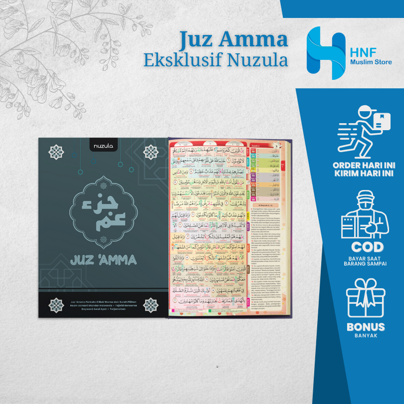 Juz Amma Hafazan 8 Blok Warna Perkata Latin Nuzula A5 - Juz 30 Sedang Per Kata Belajar Terpisah Hafa