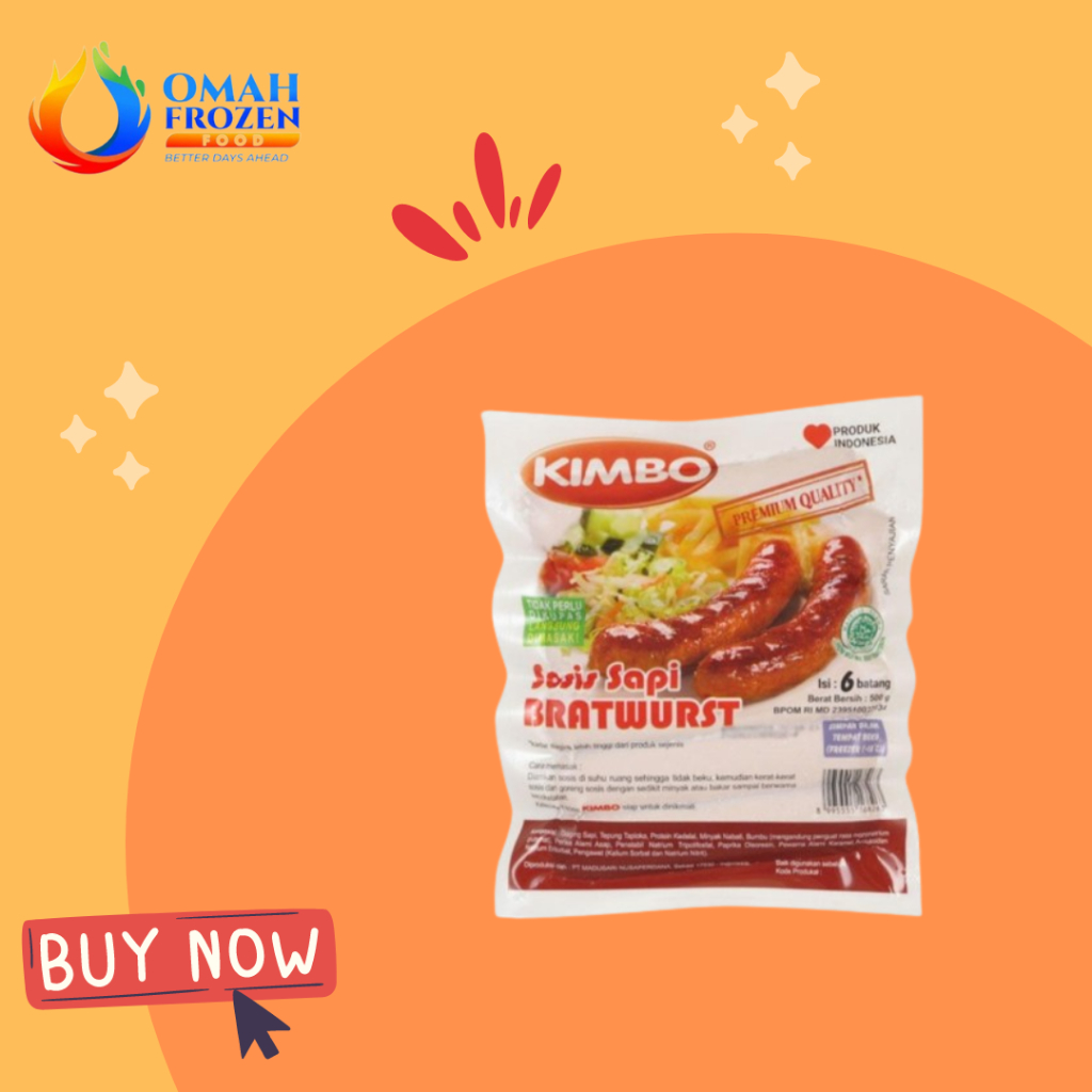 

Kimbo Sosis Bratwurst Long 500gr