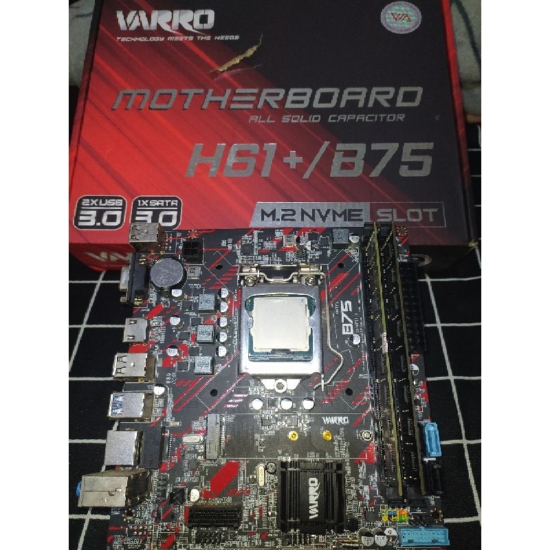 Mobo Varro B75 + I5 3570 + Ram 12GB
