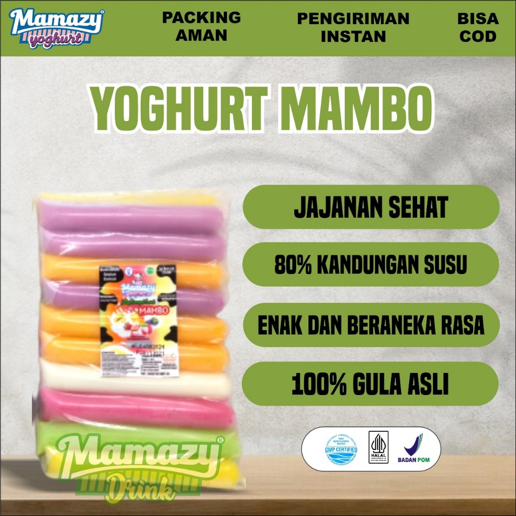 

(BPOM)Yogurt Stik Mambo Yoghurt Stick Mamazy Isi 20 pcs Asli Bandung