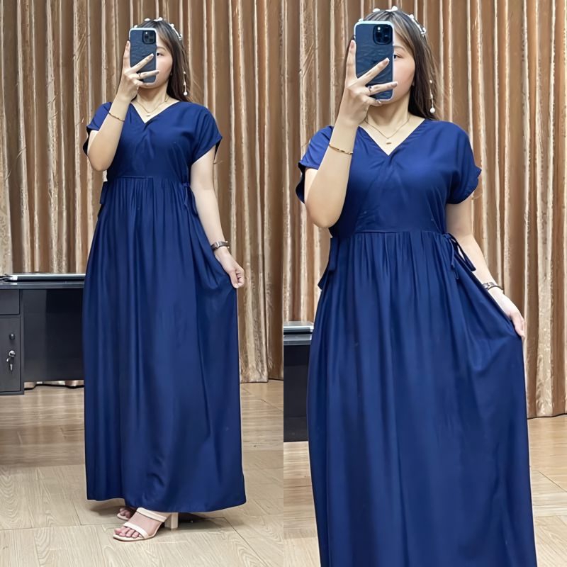 HOMEDRESS LONG DRESS DASTER VERA KIMONO RAYON TWILL