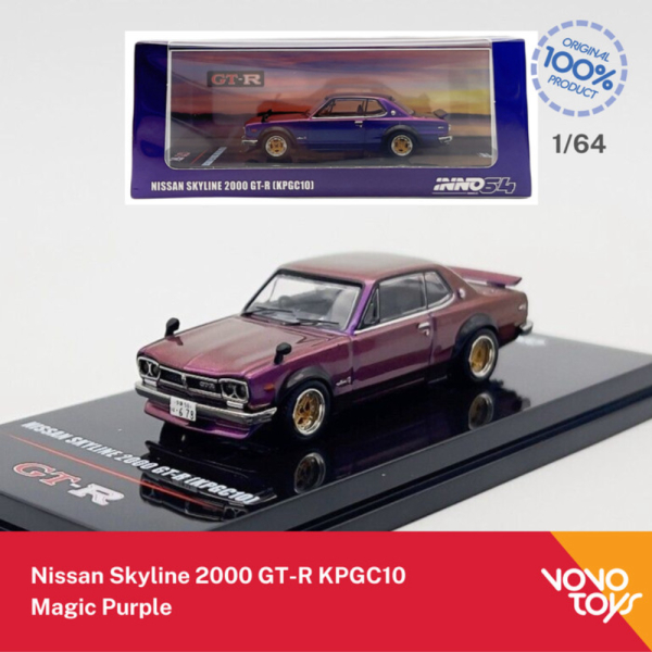 Promo Inno 1/64 Nissan Skyline 2000 GT-R KPGC10 Magic Purple Inno64 Limited