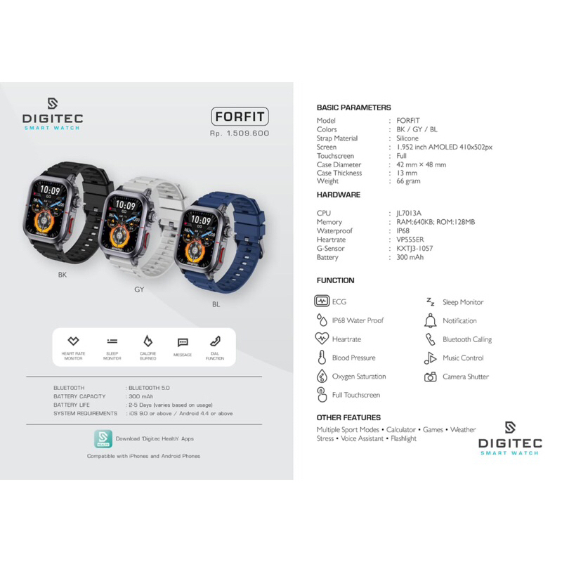DIGITEC SMART WATCH FORFIT