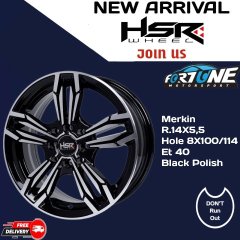 Velg Ring 14 HSR Merkin Lebar 5,5 Hole 8X100/114