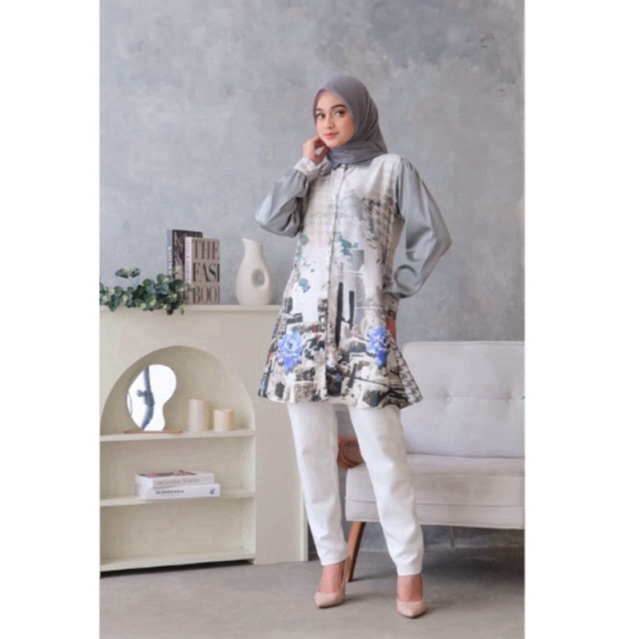 1013 Tunik Satin Premium