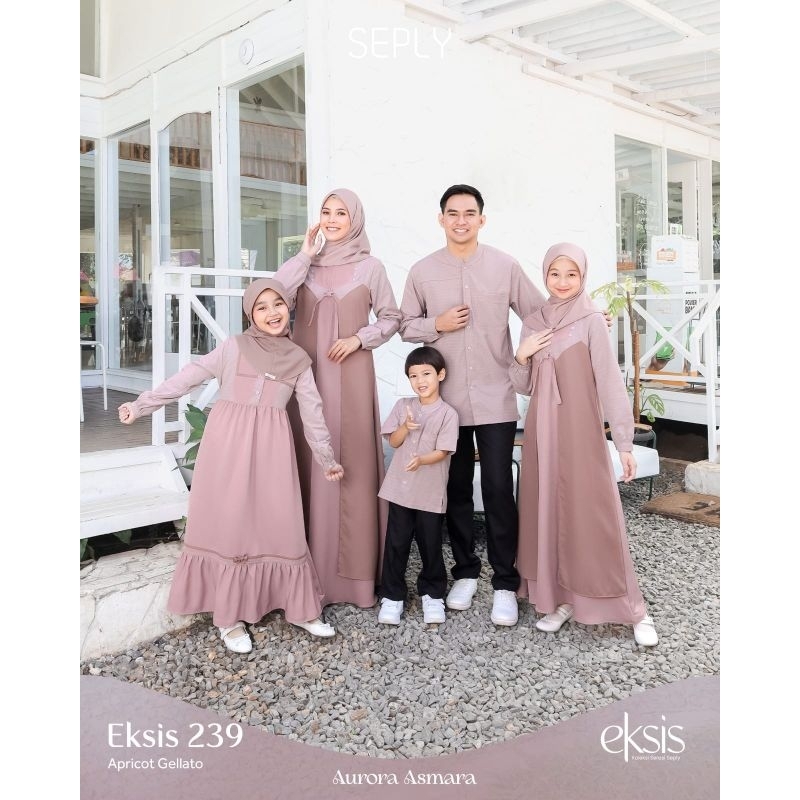 SEPLY EKSIS 239 APRICOT GELLATO SARIMBIT KELUARGA BAJU COUPLE ORIGINAL
