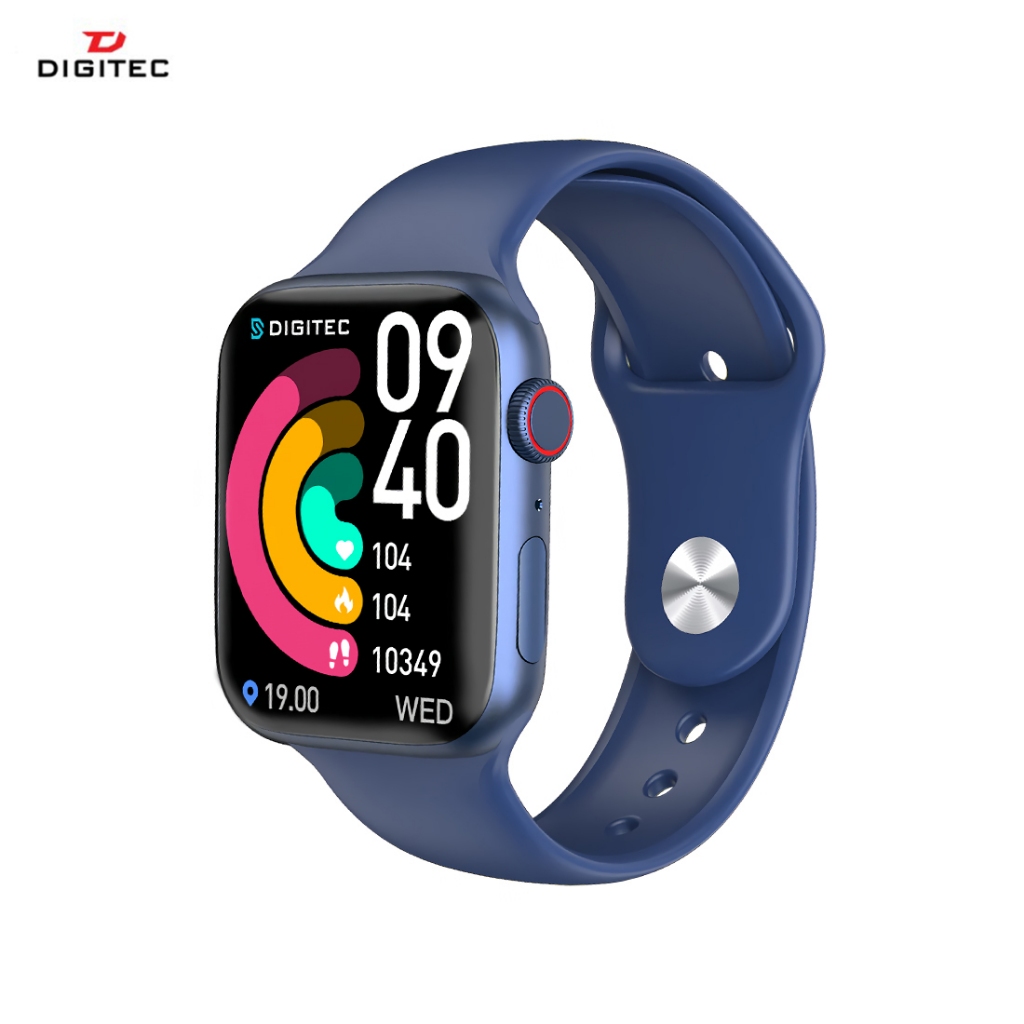 Digitec Vision - Smartwatch - Jam Tangan Pintar Wanita - Blue - Rubber Strap