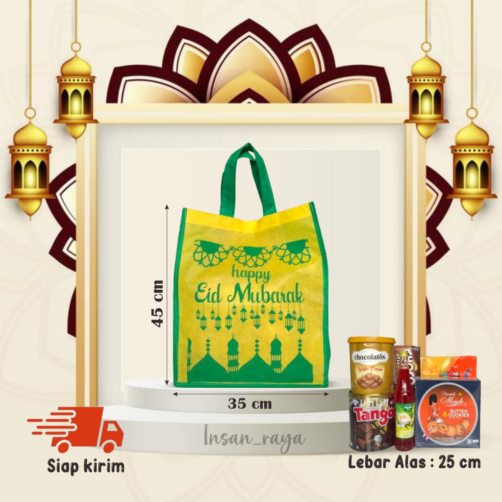 

READY STOCK TAS HAMPERS LEBARAN/ TAS BINGKISAN IDUL FITRI/ TAS SPUNBOND LEBARAN/ TAS HAMPERS MURAH