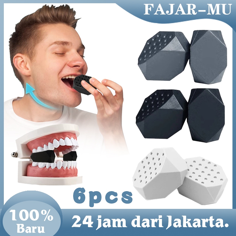 Jawline Exerciser 6pcs Alat Latihan Penirus Rahang Pipi Tembem Alat Mewing Rahang