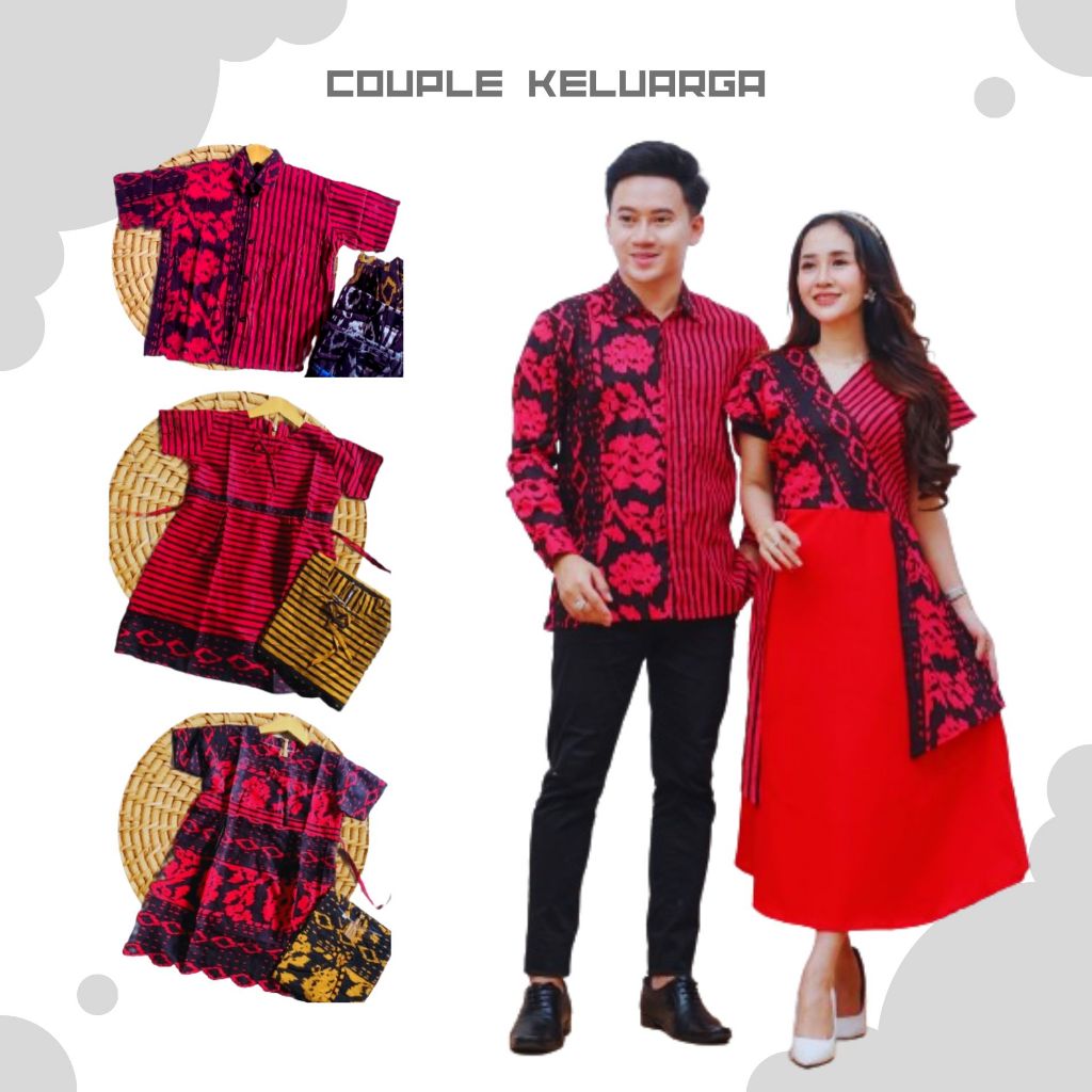 baju couple keluarga / batik couple keluarga / batik sarimbit keluarga / batik keluarga