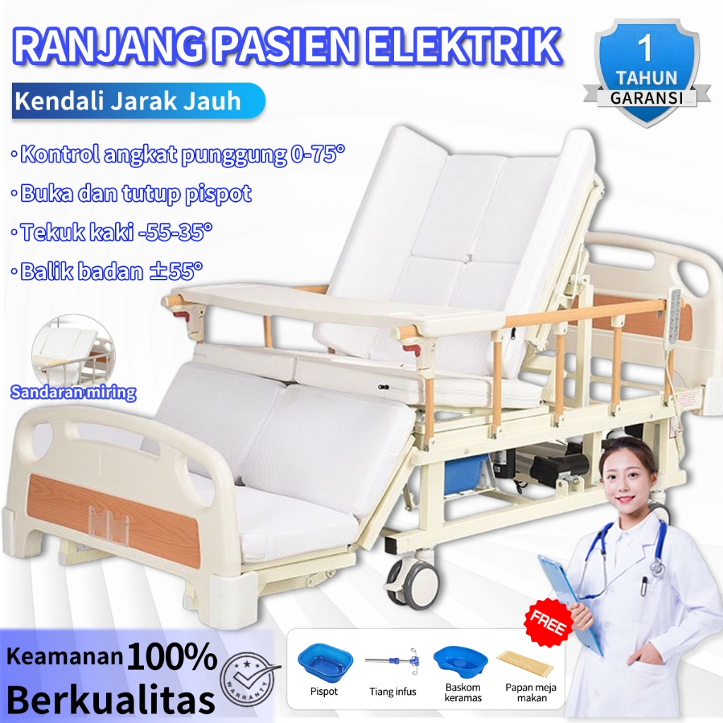 Bed Pasien Elektrik Side Rail/Ranjang Pasien Elektrik/Tempat Tidur Rumah Sakit/Ranjang Medis