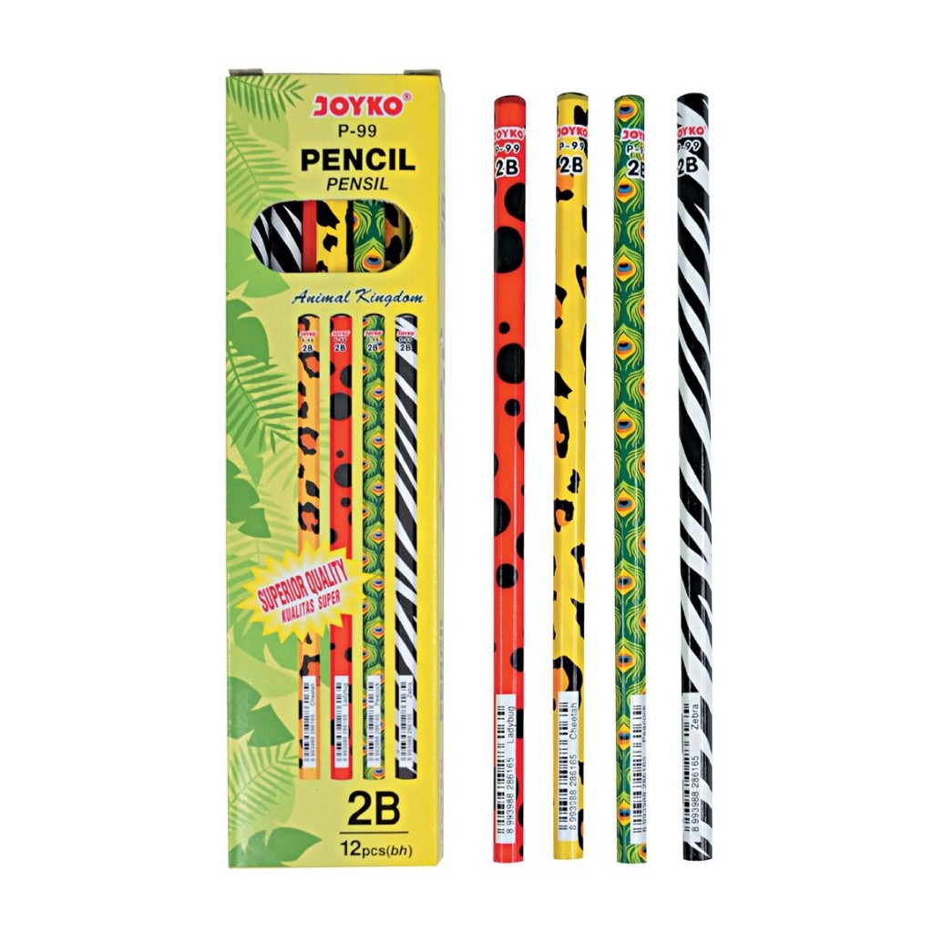 

[PACK] Pensil / Pencils 2B Hitam Motif - Joyko P-99 MURAH