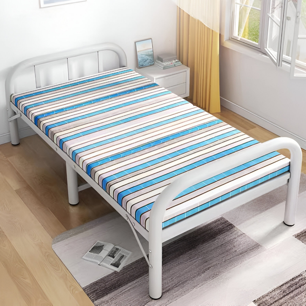 Ranjang Tempat Tidur Lipat Ranjang Besi Minimalis Hemat Tempat
