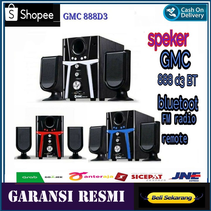 Speaker aktif bluetooth gmc 888D3 Speaker Subwoofer mega bass Original suara mantap Bergaransi Resmi
