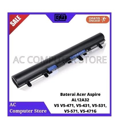 Baterai Batre Original Laptop Acer Aspire V5 V5-471 V5-471G V5-471P