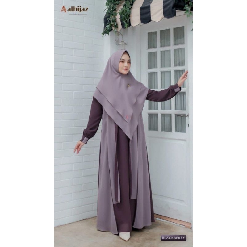COD Hannah Dress Set Khimar By Alhijaz/Gamis Set Khimar