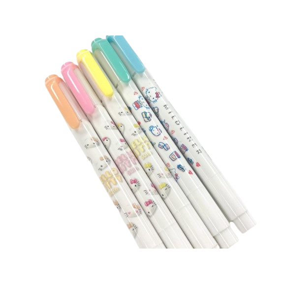 

Tbmo Zebra Mildliner Highlighter Dua Sisi Hello Kitty - Set 5Pcs