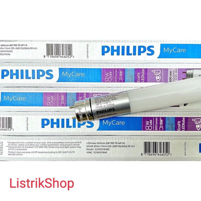 Philips TL Ecofit Ledtube 8 Watt 60cm T8 MyCare (Khusus Gosend)