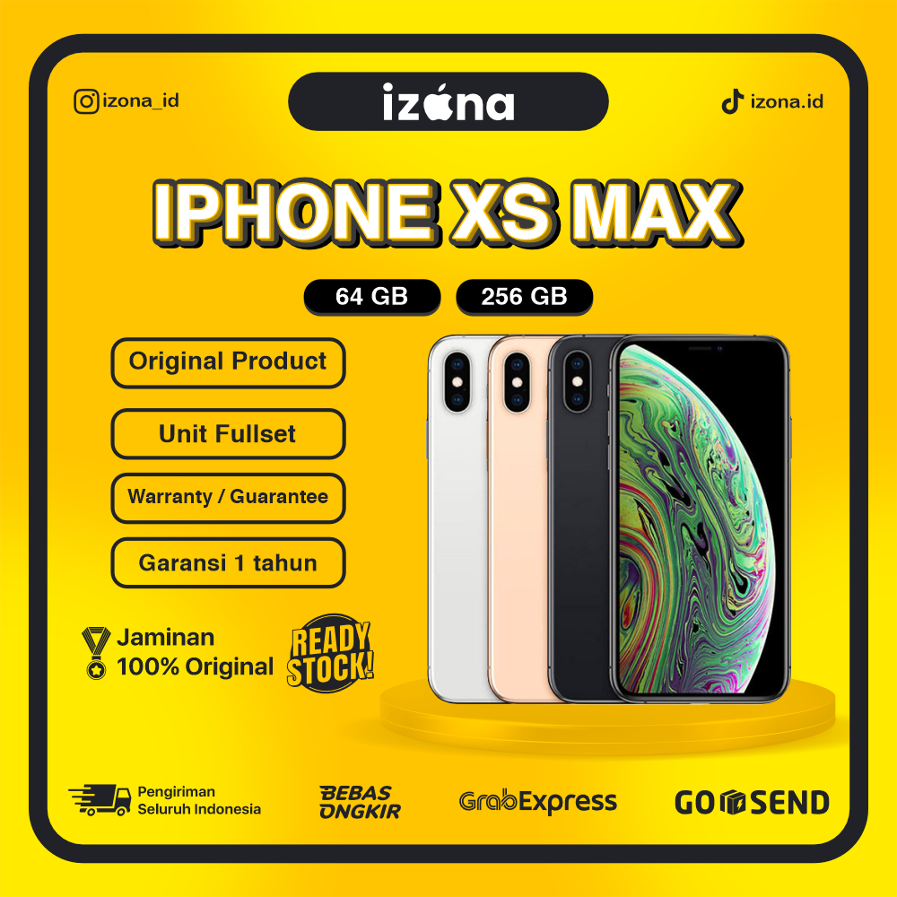 IPHONE XS MAX 64 256GB SECOND INTER IBOX ORIGINAL FULLSET BERGARANSI