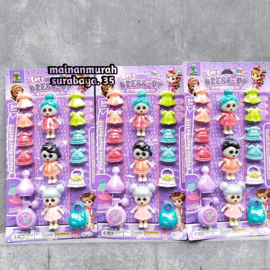 Mainan Terbaru Dress Up Boneka Cantik Kecil Dan Lucu Set Lengkap Baju Parfum Dan Tas OCT 84037 | Mai