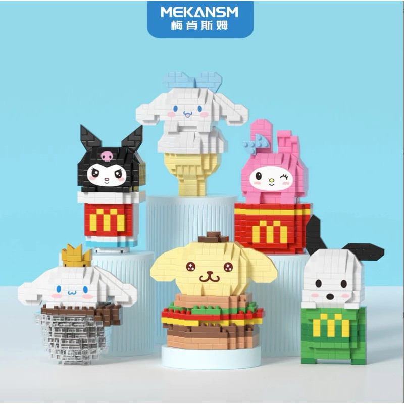 Mainan blok balok Karakter Sanrio Edisi makanan