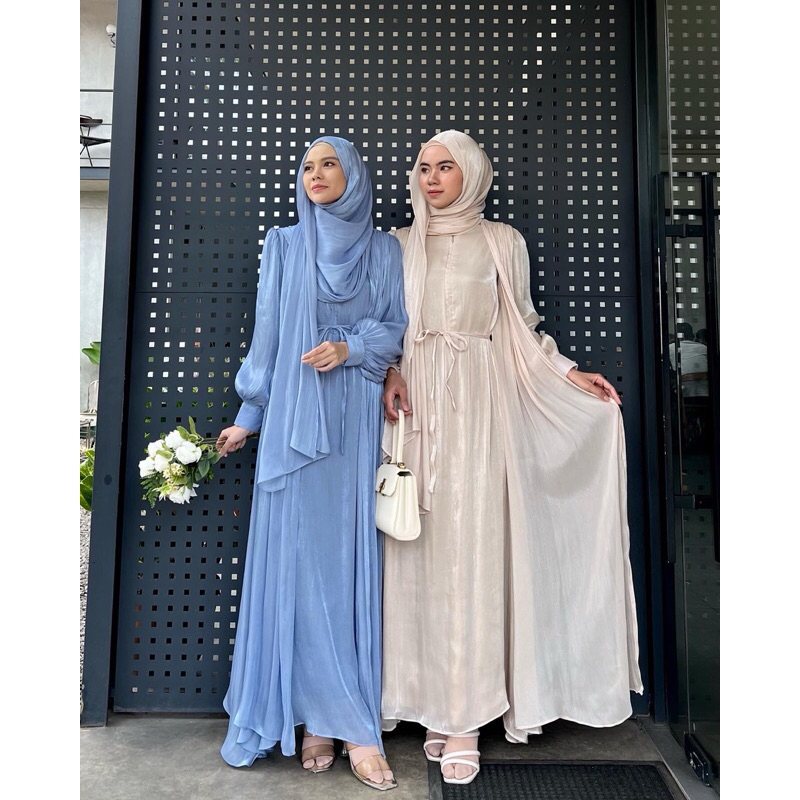 NEW Qiana Dress shimmer by Elmiza.id-Dress idulfitri-Gamis terbaru