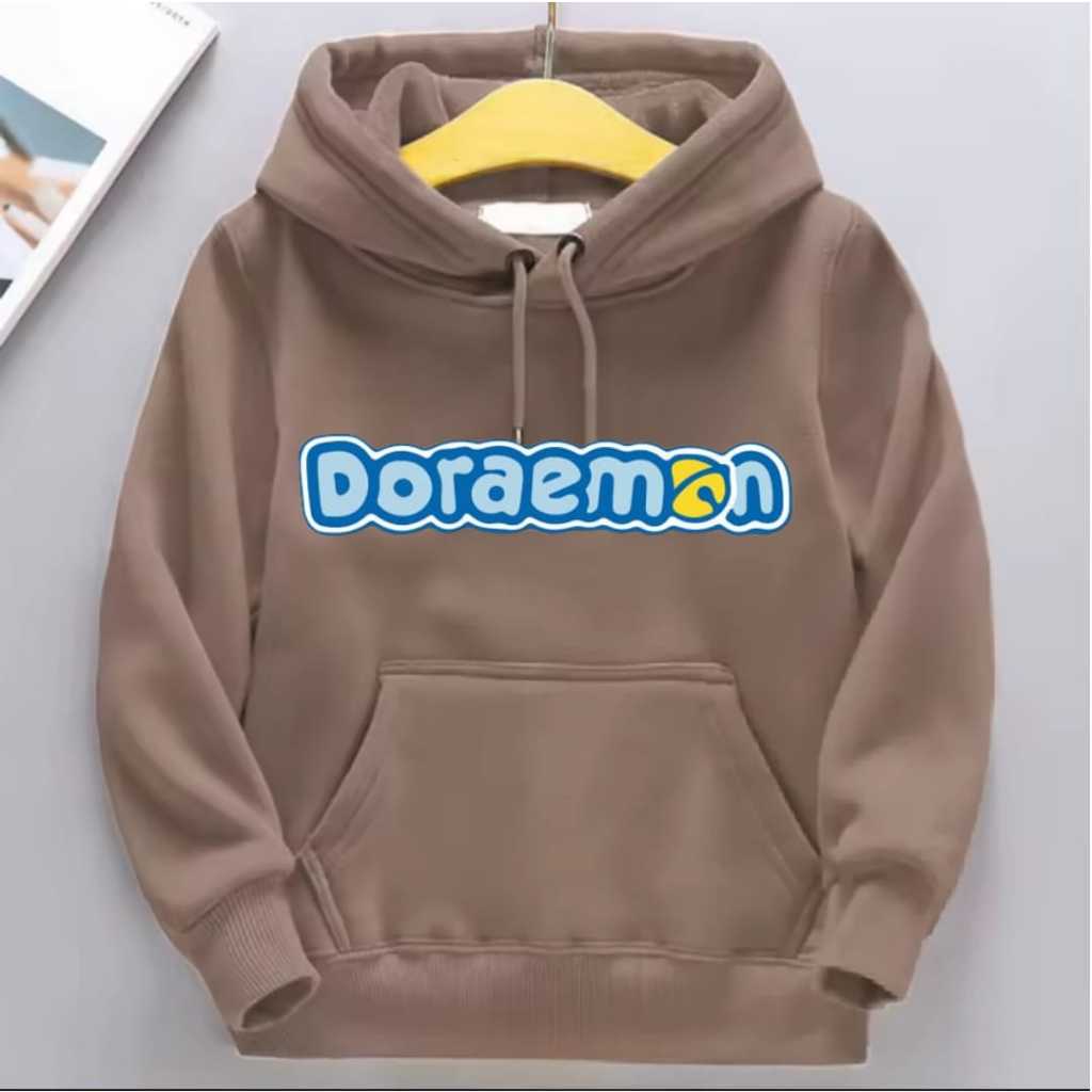 HOODIE ANAK MOTIF DORAEMON PEREMPUAN DAN LAKI LAKI USIA 1 2 3 4 5 6 7 8 9 10 11 12 TAHUN | JAKET ANA