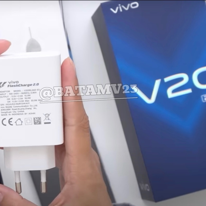 Charger Vivo Original V20 Type C Fast Flash Charger 33 Watt