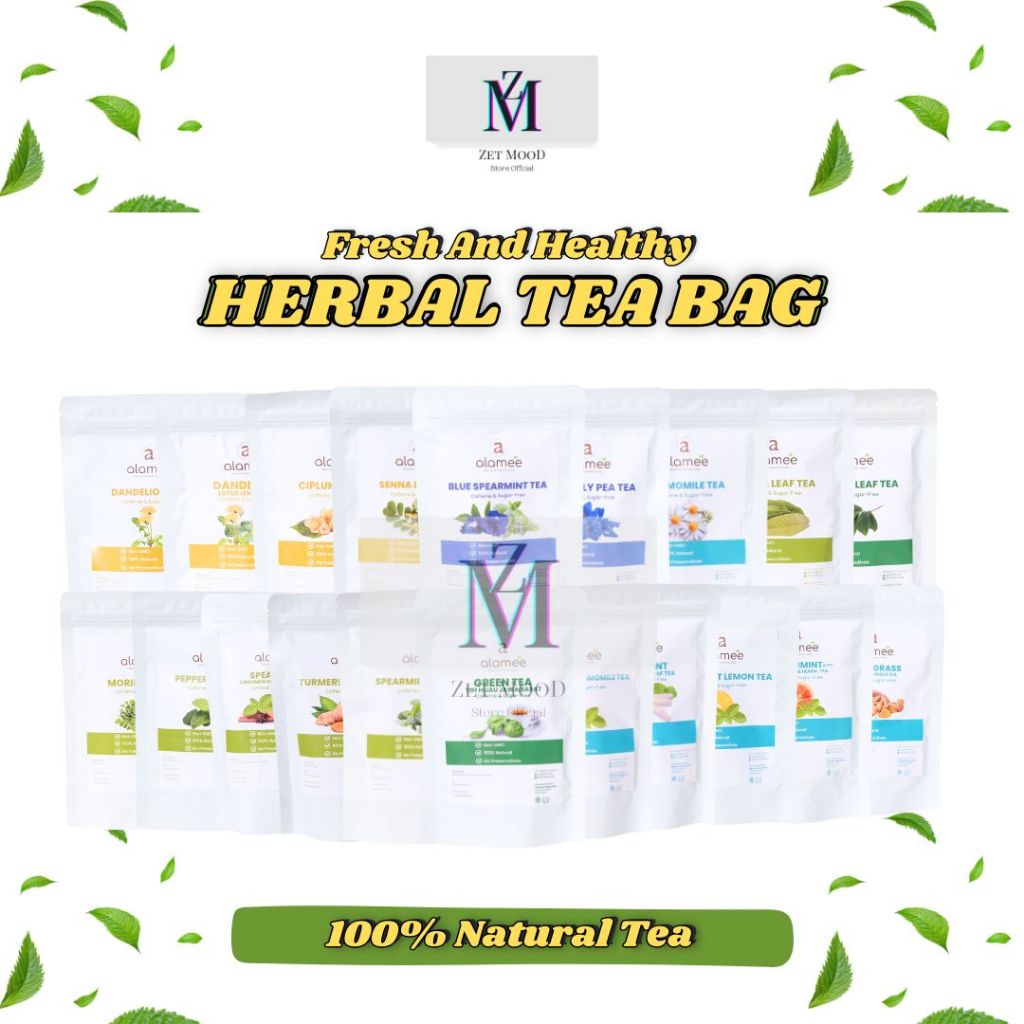 

Teh Bag Premium Isi 30 Siap Seduh Dandelion Bunga Telang Green Tea Pappermint Senna Leaf Guava Graviola