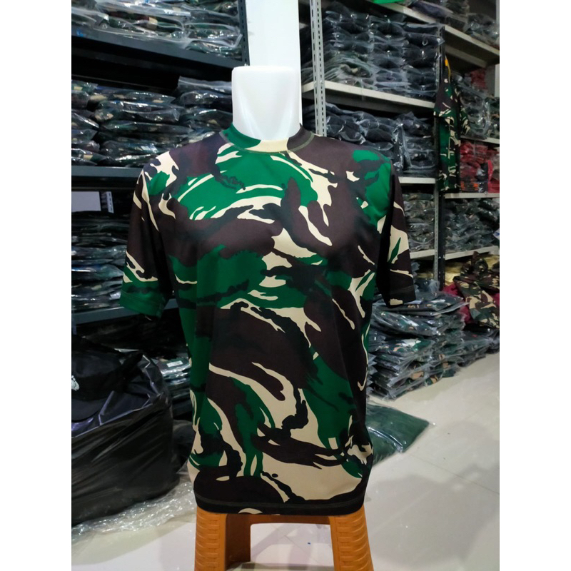 Baju Kaos Loreng TNI Bahan Drifit Terbaru original AD