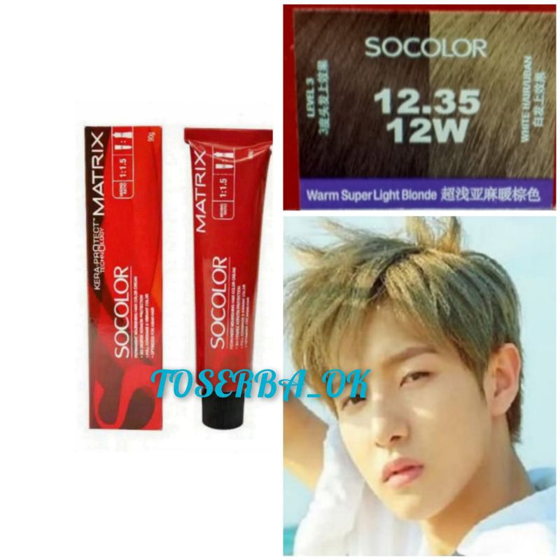 MATRIX SOCOLOR NO. 12.35 / 12W WARM SUPER LIGHT BLONDE. 90ML