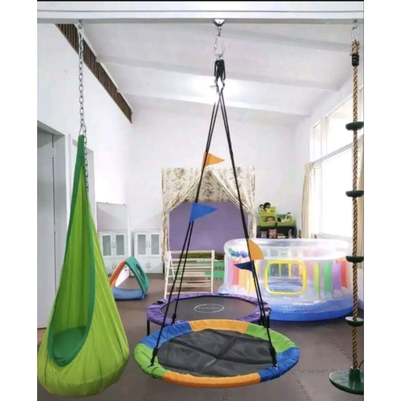SUPER JUMBO AYUNAN TAHAN BEBAN 300 KG HAMMOCK SWING GANTUNG ALAS GANTUNG BULAT SWING TALI AYUNAN TAM