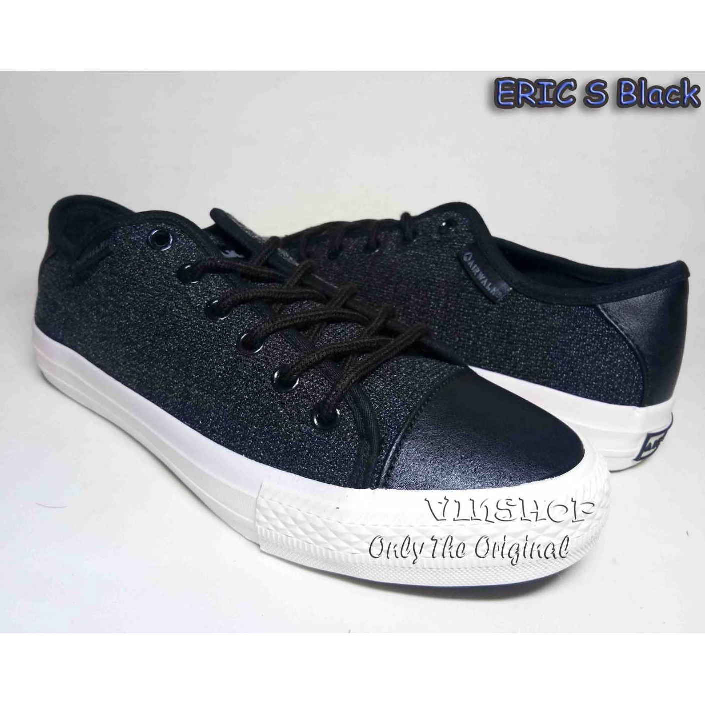 DISKON Sepatu Pria AIRWALK ERIC S Black ORIGINAL AIWX8F22BKSepatu Pria AIRWALK ERIC S Black ORIGINAL