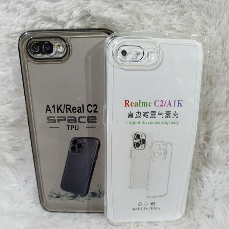 SoftCase Casing Oppo A1K/C2 Silikon Clear Bening Transparan TPU Airbang
