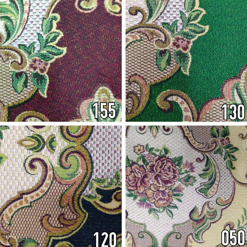 Tren Baru Kain Benang Emas Sofa  Kursi  Jok Motif Bunga Kembang Klasik  Marissa