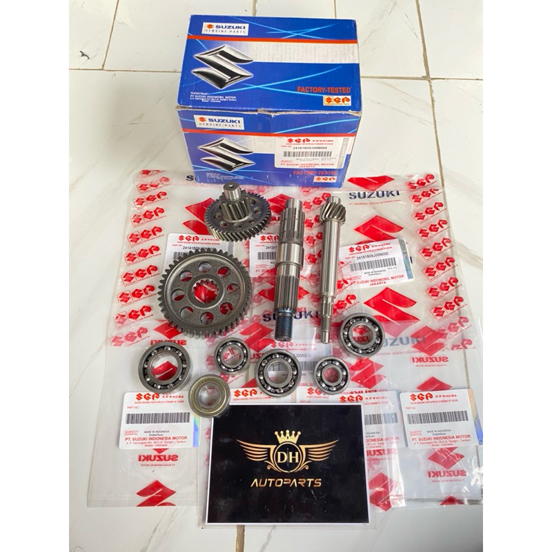 GIGI RASIO KOMPLIT+BEARING KOMPLIT SUZUKI NEX 110 KARBU NEX 110 FI INJEKSI LETS ADRES ORI SGP