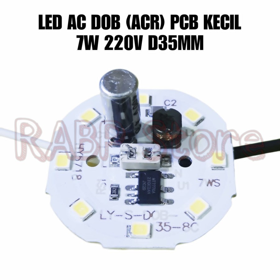 PCB LED AC 7W 220V DOB (ACR) UKURAN PCB KECIL DIAMETER 35MM