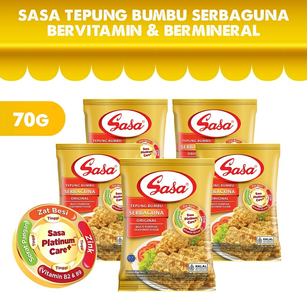 

Sasa Tepung Bumbu Serbaguna Original 70gr x 5pcs