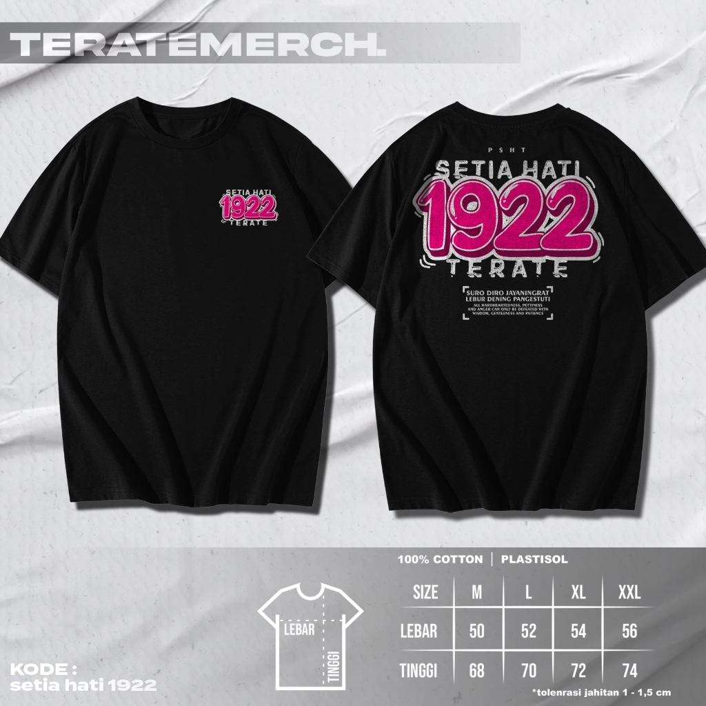 Kaos PSHT Terate "Terate 1922" - Kaos PSHT Terlaris/SH terate/1922