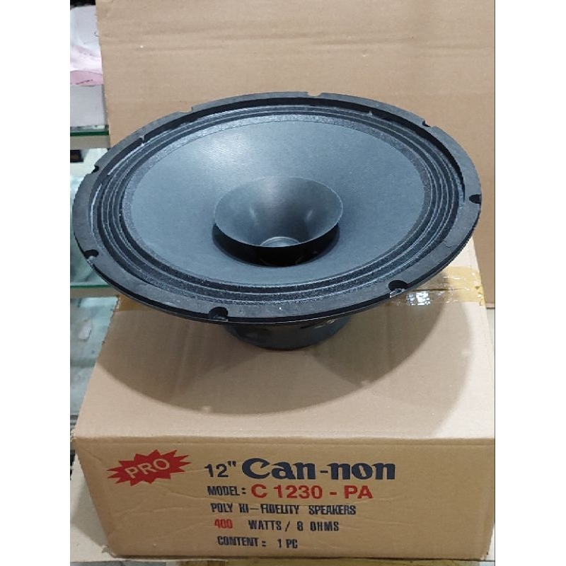 Speaker Merk Cannon 12 Inch FullRange kode C 1230 PA