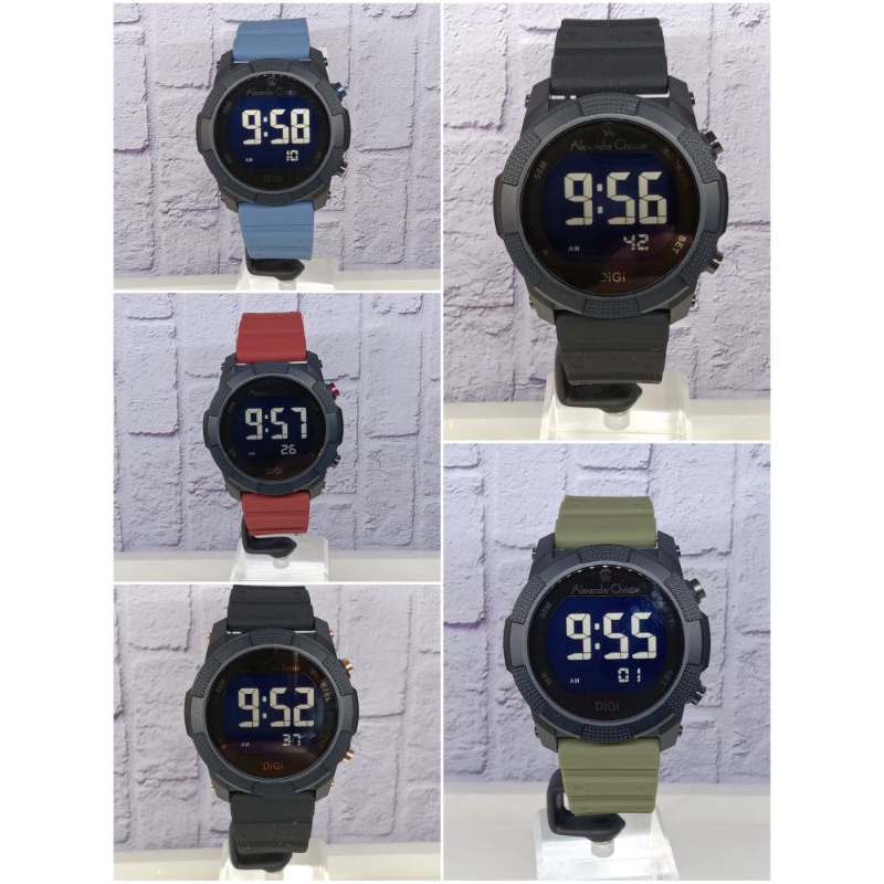 Jam tangan pria Alexandre Christie AC 9367 MH Rubber Strap Original